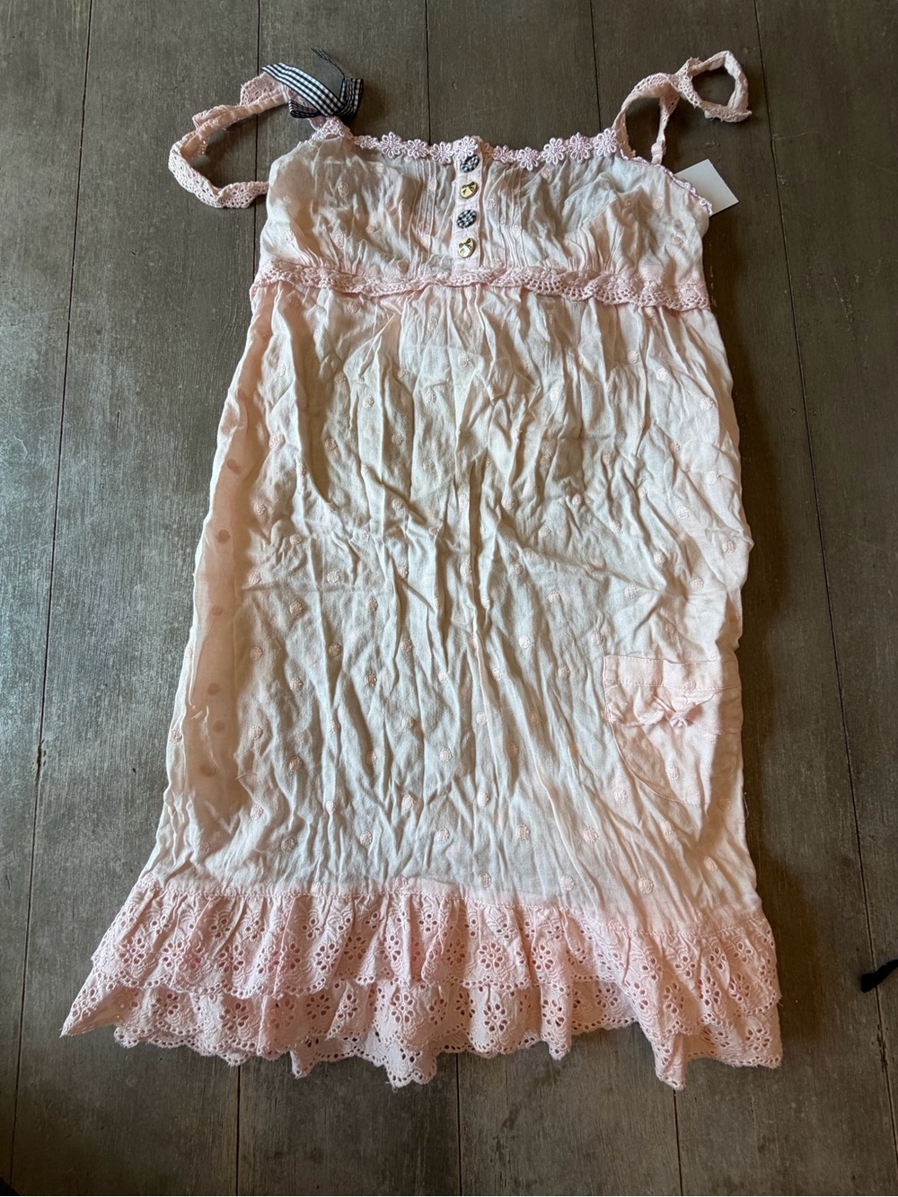 River Island Pale Pink Lace Trim Chemise Slip